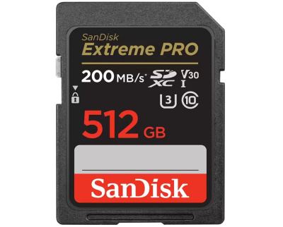 Память SanDisk EXTREME Pro (SDXC) 512 Gb class 10 200 mb/s