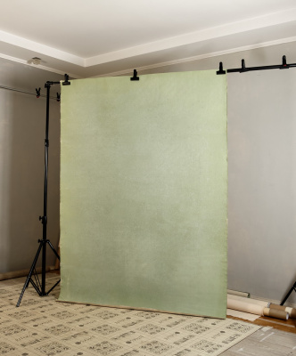 Фон на холсте, ручной работы SM.TEXTURE 1,5*2,2м. Мятный