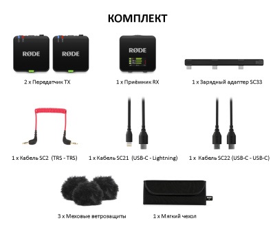 Беспроводная микрофонная система Rode Wireless Go 3 Dual