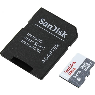 Карта памяти SanDisk (microSDHC) Ultra UHS-I (SDадаптер) 32Gb 120mb/s