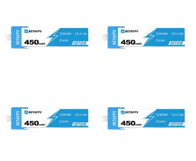 Аккумулятор BETAFPV BT2.0 450mAh 1S 30C/60C (4шт)