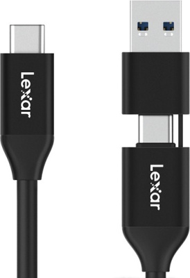 Кабель Lexar 2-в-1 USB 3.2 Gen 2 Type-C 30см LPA100C-RNBNG