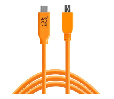 Кабель Tether Tools TetherPro USB-C to USB 2.0 Mini-B 5-Pin 4.6m Orange [CUC2415-ORG]