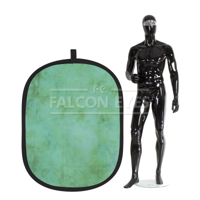 Фон Falcon Eyes BC-004 RB-5060 размер 127*152 см. складной, лазурный с зелеными вкраплениями, бязь