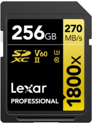 Карта памяти Lexar Pro 1800x (SDXC) 256 Gb class 10 UHS-II 280/205 mb/s LSD1800256G-BNNNG