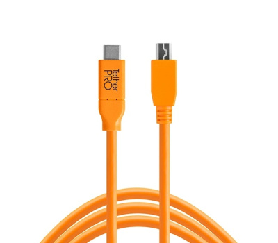 Кабель Tether Tools TetherPro USB-C to USB 2.0 Micro-B 5-Pin 4.6m Orange [CUC2515-ORG]