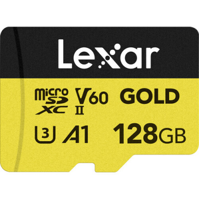 Память Lexar (microSDXC) 128Gb UHS-II U3 V60 GOLD 280/100 mb/s