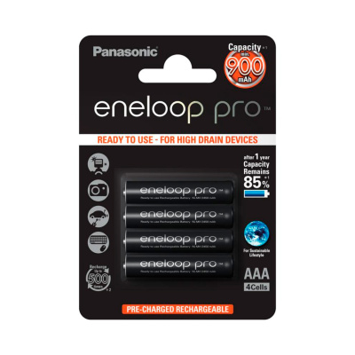 Аккумулятор Panasonic Eneloop PRO BK-4HCDE 900 mAh, 4шт, AAA