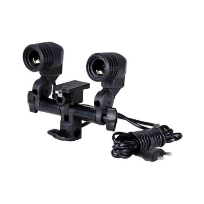 Патрон Е27 для 2 ламп с креплением для зонта