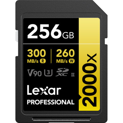 Карта памяти Lexar Pro 2000x (SDXC) 256 Gb class 10 UHS-II 300/260 mb/s LSD2000256G-BNNNG