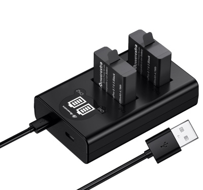 Зарядное устройство GoPro Hero 8/7/6/5 + 2 аккумулятора не ориг. Powerextra