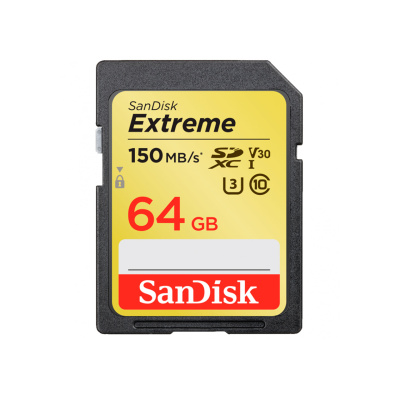 Карта памяти SanDisk EXTREME UHS-I (SDXC) 64 Gb class 10 170mb/s