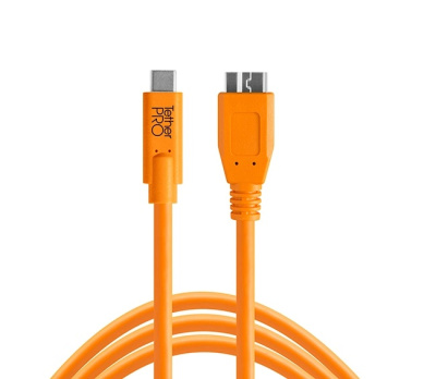 Кабель Tether Tools TetherPro USB-C to USB 3.0 Micro-B 4.6m Orange [CUC3315-ORG]