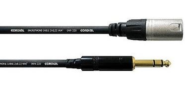 Кабель инструментальный Cordial CFM 1,5 MV Jack - XLR 1.5m