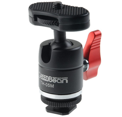 Штативная голова GreenBean TH-05M с адаптером на горячий башмак нагр. 3 кг