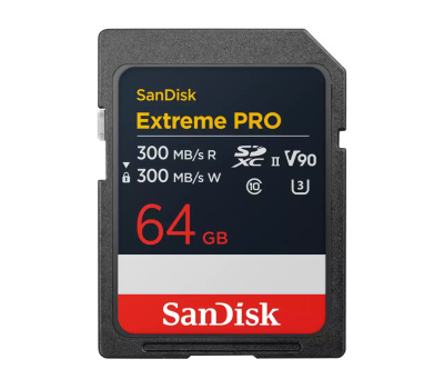 Карта памяти SanDisk EXTREME Pro UHS-II (SDXC) 64 Gb 300Mb/s