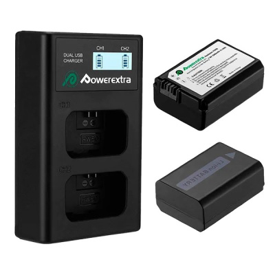 Зарядное устройство Sony NP-FW50 + 2 аккумулятора не ориг. Powerextra