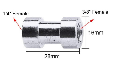 Переходник с 3/8" на 1/4" (мама/мама)