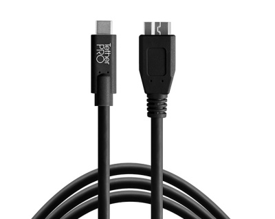 Кабель Tether Tools TetherPro USB-C to USB 3.0 Micro-B 4.6m Black [CUC3315-BLK]