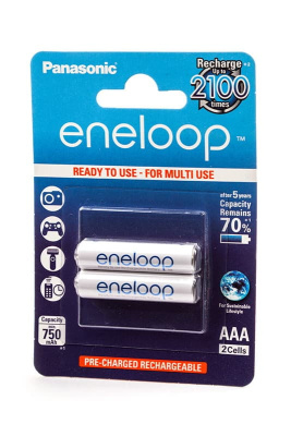 Аккумулятор Panasonic Eneloop 750 mAh, 2 шт, блистер, AAA