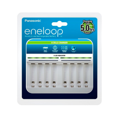 Зарядное устройство Panasonic Basic (BQ-CC63E) для 1-8 аккумуляторов типа АА/ААА Ni-MH, 5 часов