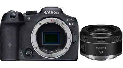 Цифровая камера Canon EOS R7 body + RF 50mm f1.8 STM