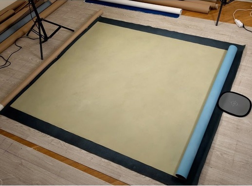 Фон на холсте, ручной работы SM.TEXTURE 2*2,2м. Yellow Olive