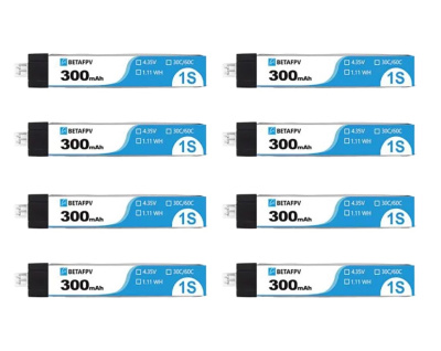 Аккумулятор BETAFPV BT2.0 300mAh 1S 30C (8шт)