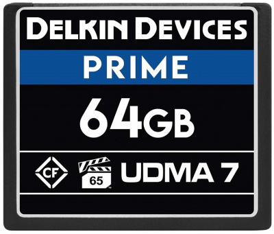Карта памяти Compact Flash Delkin Devices 64Gb Prime 160Mb/s