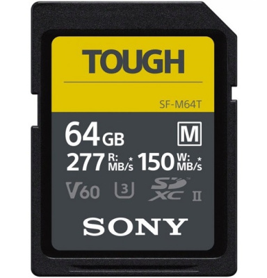 Память Sony SF-M64T UHS-II 64Gb U3 V60 277/150MB/s