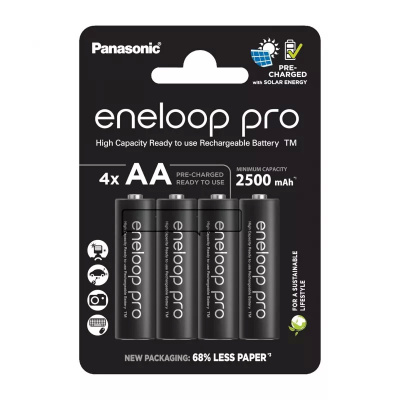 Аккумулятор Panasonic Eneloop PRO BK-3HCDEC 2500 mAh, 4 шт бокс, AA