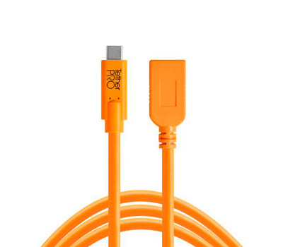 Кабель Tether Tools TetherPro USB-C to USB-A Female 4.6m Orange [CUCA415-ORG]