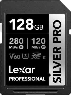 Карта памяти Lexar Pro SILVER PRO (SDXC) 128 Gb class 10 UHS-II 280/120 mb/s LSDSIPR128G-BNNNG