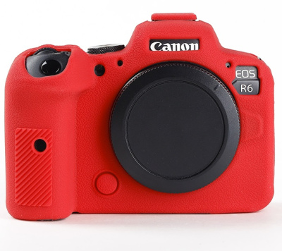 Чехол силиконовый для Canon EOS R6 красный