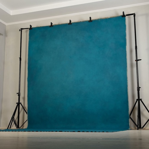 Фон на холсте, ручной работы SM.TEXTURE 2*2,2м. Aquamarine