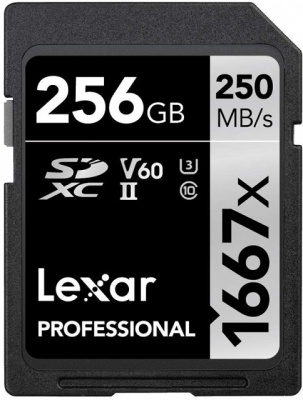 Карта памяти Lexar Pro 1667x (SDXC) 256 Gb class 10 UHS-II 250/120 mb/s