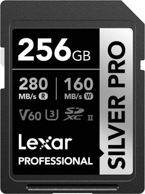 Карта памяти Lexar Pro SILVER PRO (SDXC) 256 Gb class 10 UHS-II 280/160 mb/s LSDSIPR256G-BNNNG