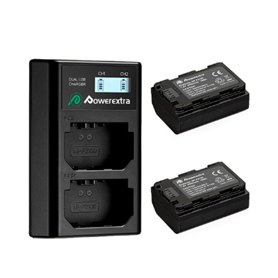 Зарядное устройство Sony NP-FZ100 + 2 аккумулятора не ориг. Powerextra