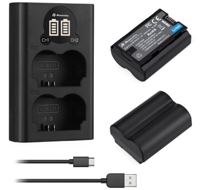 Зарядное устройство Fujifilm NP-W235 + 2 аккумулятора не ориг. Powerextra