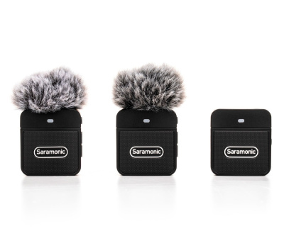 Беспроводная микрофонная система Saramonic Blink100 B2(TX+TX+RX) приемник + 2 передатчика, 3,5mm