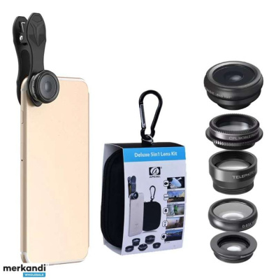 Комплект объективов Apexel 5-in-1kit T18XBZJ5 Telephoto для смартфона
