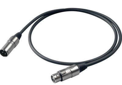 Кабель микрофонный Proel BULK250LU1 XLR папа - XLR мама, длина - 1м