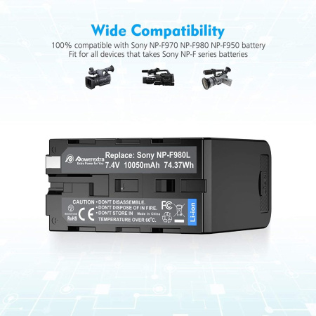 Аккумулятор SONY NP-F980L 10050 mAh не ориг. Powerextra