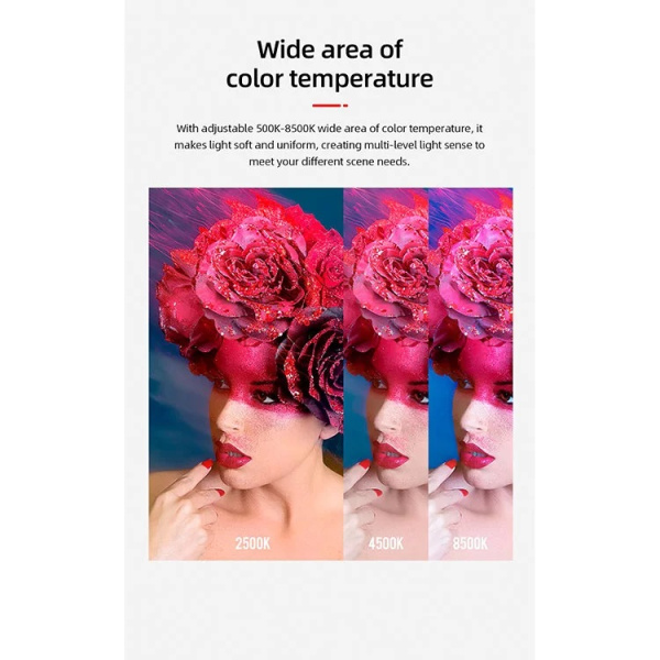 Накамерный свет DigitalFoto A1 RGB, 2500-8500K