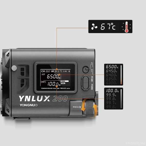 Осветитель светодиодный Yongnuo LUX200 KIT (2700-6500K)