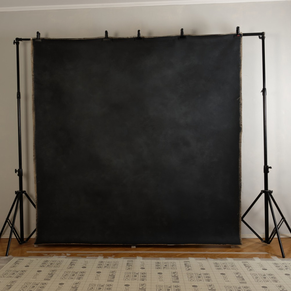 Фон на холсте, ручной работы SM.TEXTURE 2*2,2м. Black