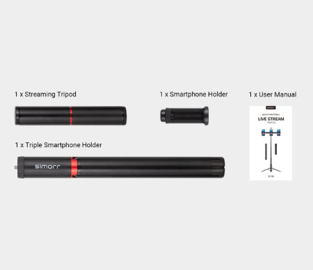 Стойка для смартфонов Simorr Multifunctional Live Streaming Tripod ST30