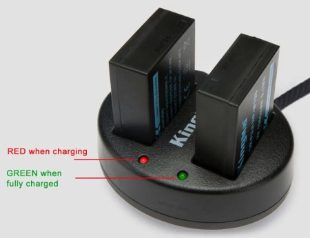 Зарядное устройство Fujifilm NP-W126/126S на 2 аккумулятора не ориг. KingMa BM015