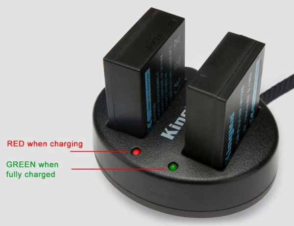 Зарядное устройство Fujifilm NP-W126/126S на 2 аккумулятора не ориг. KingMa BM015