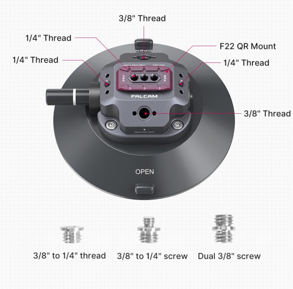 Вакуумная присоска Ulanzi FALCAM F22 6"